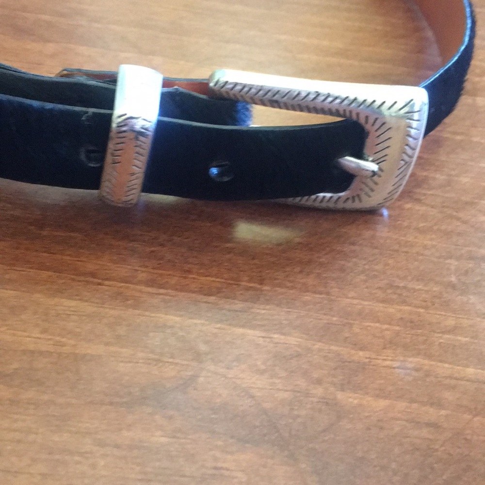 Brighton black skinny belt